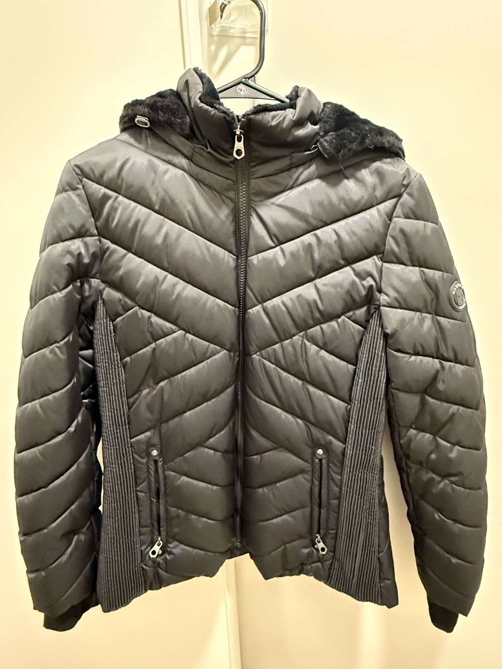 Nautica Puffer Jacket with Detachable Hood